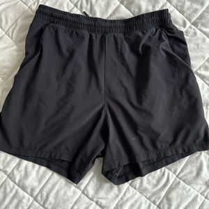 Men’s linerless Lululemon shorts, medium, 5in
